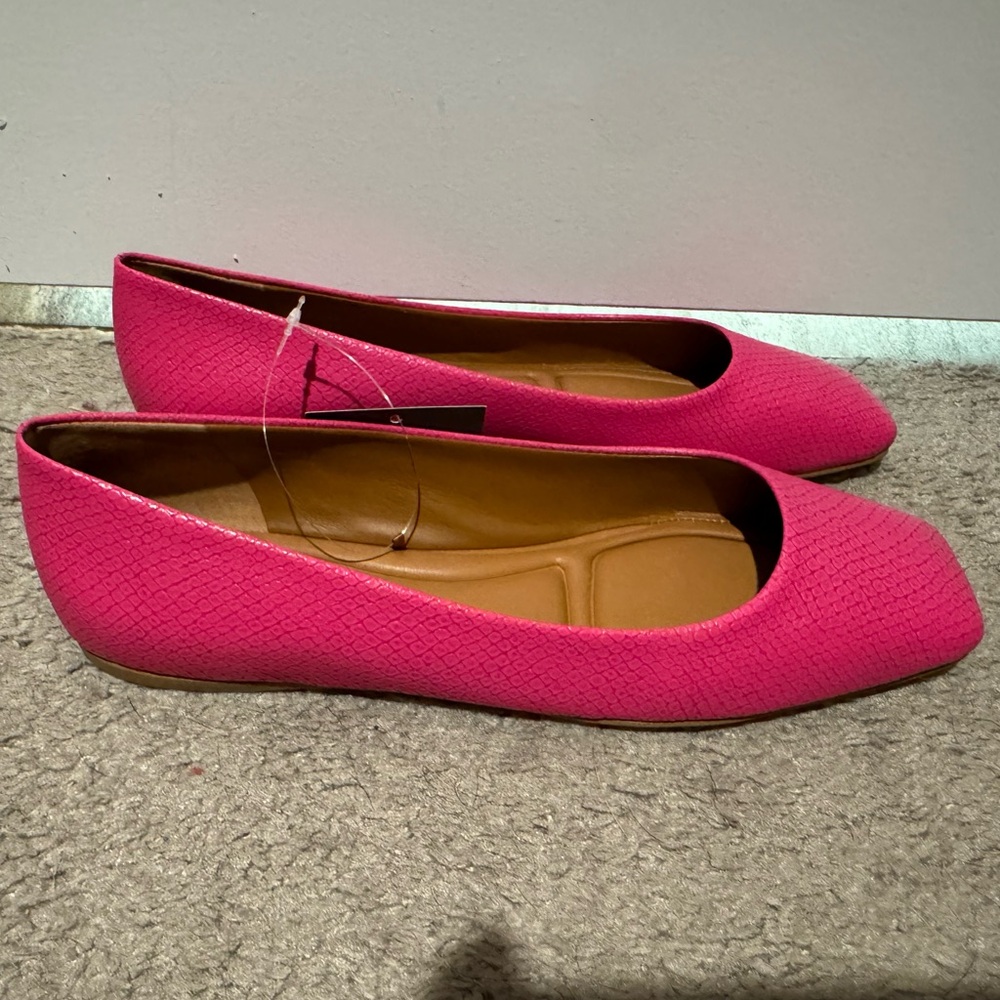 Cute Sarto Flex size 7 pink Amaya textured square toe slip on shoes women new